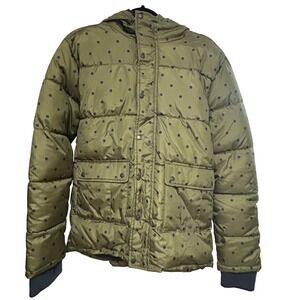 Thereabouts JCP Boys Girls Olive‎ Green Polka Dot Puffer Jacket XL (18/20) NEW